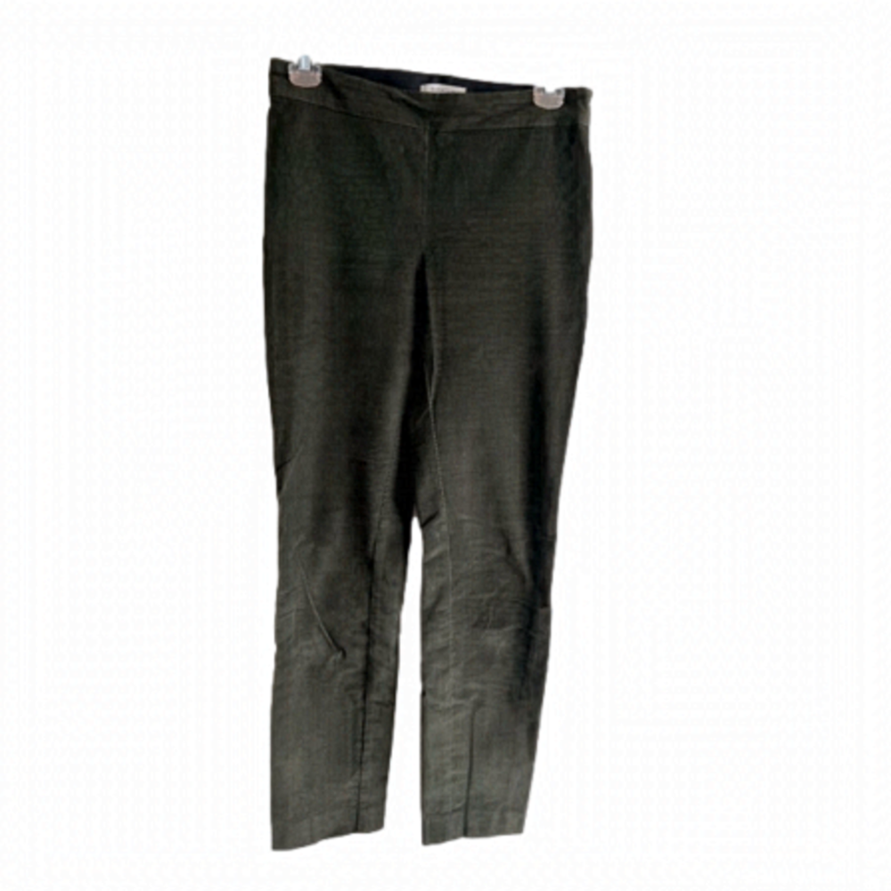 BABATON Women's Jean Pants Straight Leg Mid Rise Corduroy Velvet Olive Green Sz4